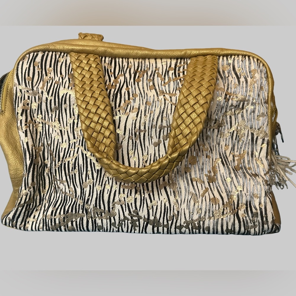 Chic Gold and Black Women's Tote Bag